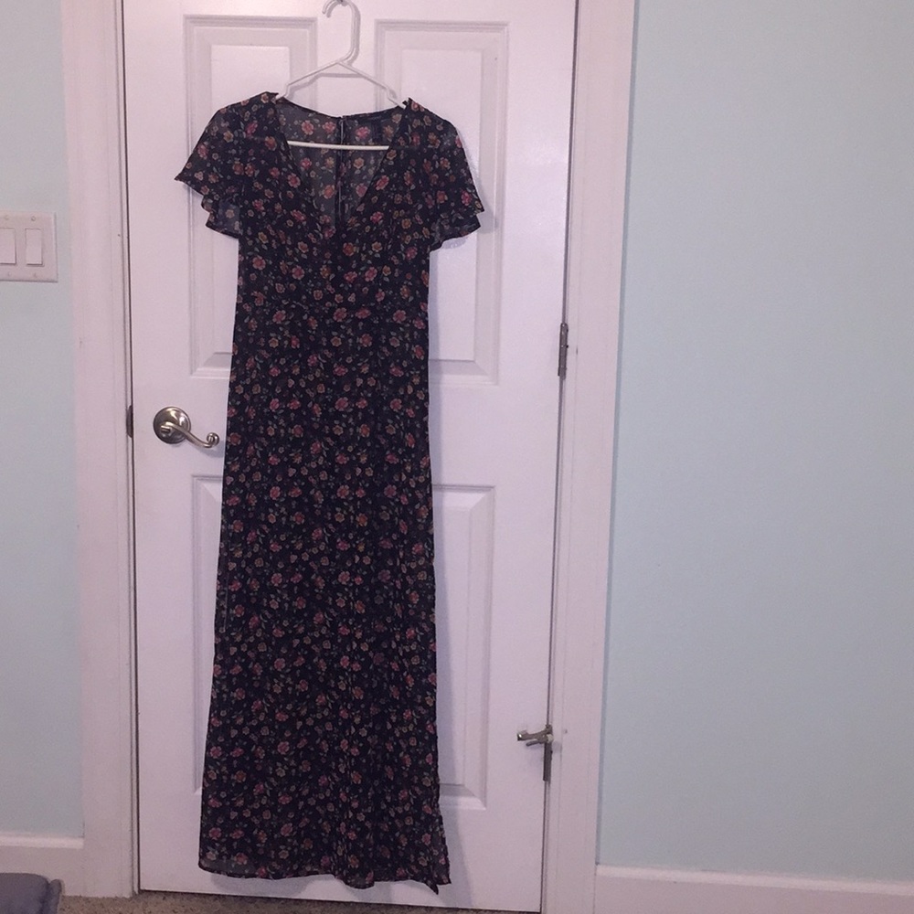 Forever 21 black floral maxi dress!